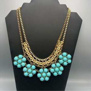 Pim + Larkin Turquoise Gold-Tone Double Strand Statement Necklace
